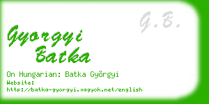 gyorgyi batka business card